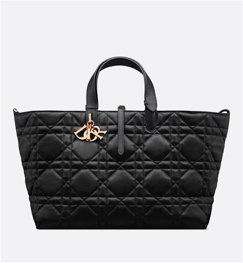 Dior Groove 25 Bag Black Macrocannage Calfskin 